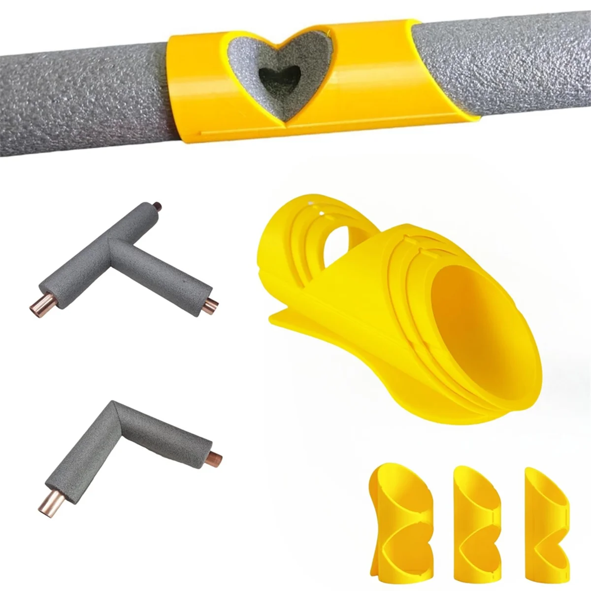 3pcs Foam Pipe Cutter Tool - Three-Tube Insulation Cutting Fixture, Insulation Cutting Fixture in 3 Models, for Pipe