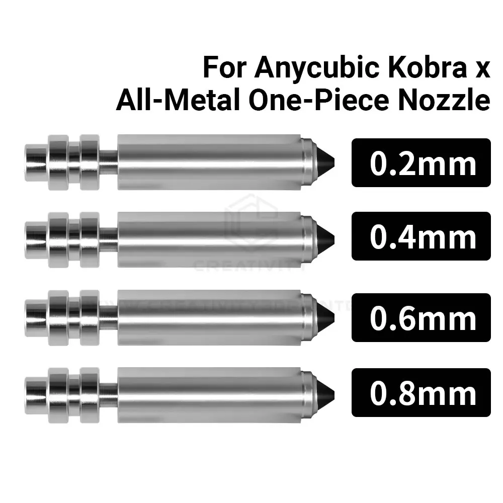 

Сопло Kobra X для печатающей головки Anycubic Hotend, быстросменное биметаллическое сопло с размерами 0.2/0.6/0.8/0.4 мм, комплект Kobra X, запчасти для 3D-принтера