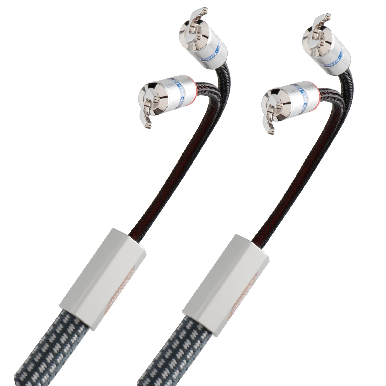 Paar Monosaudio S802 11AWG Lautsprecherkabel mit Rhodium-Beschichtung und Y-Spade-Steckern für Heimkino und High-End-Verstärker – Detail 19