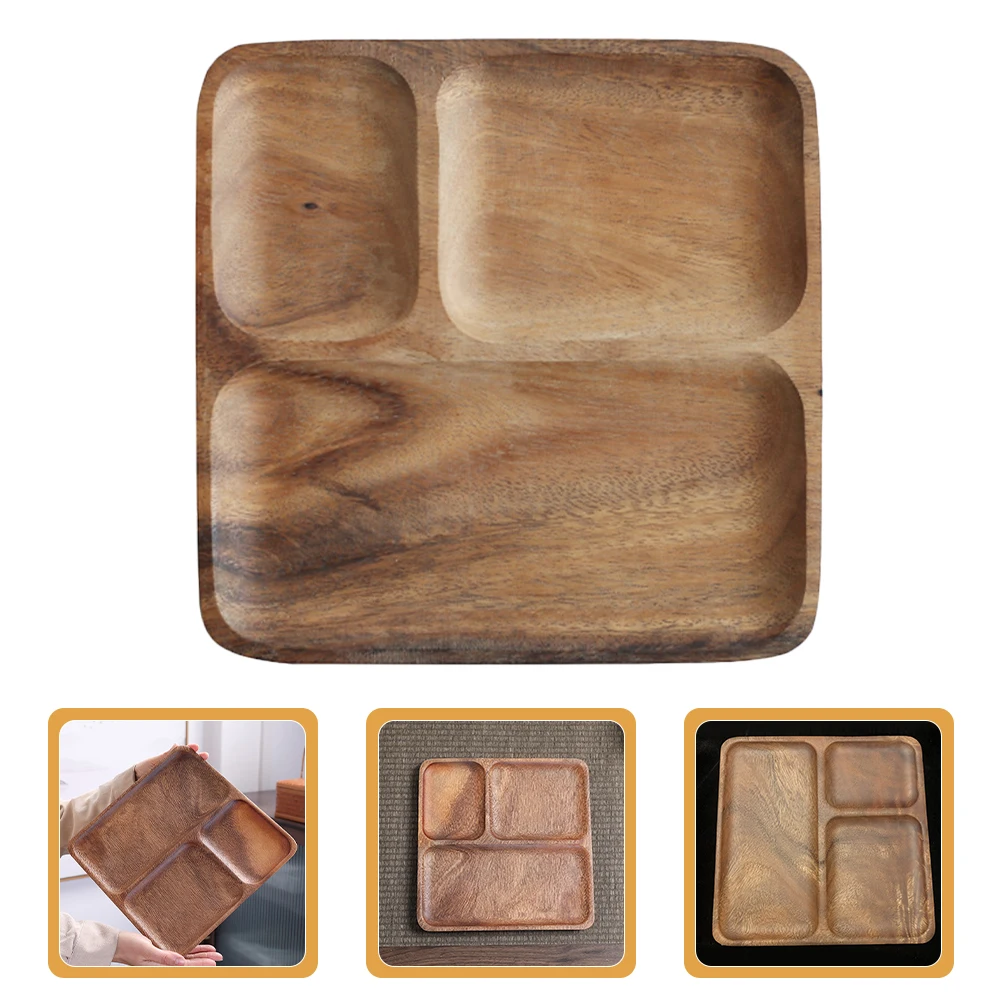 

Walnut Wood Serving Tray Multi-Functional Household Fruit Snack Storage Plate Bread Dessert Tea Restaurant Decorative Wooden