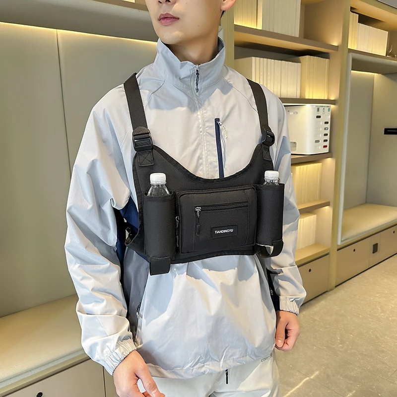 Outdoor Sports Chest Bag Unisex Riding Vest Backpack Hip-hop Streetwear Multiple Pockets Chest Rig Bag Casual travel Vest Bags