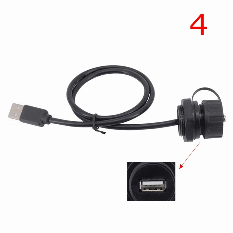 Adaptador de montaje en Panel A 5 pines XHP tipo B hembra, Conector de aviación A prueba de agua IP68, USB 2,0, enchufe hembra A, M20, M25