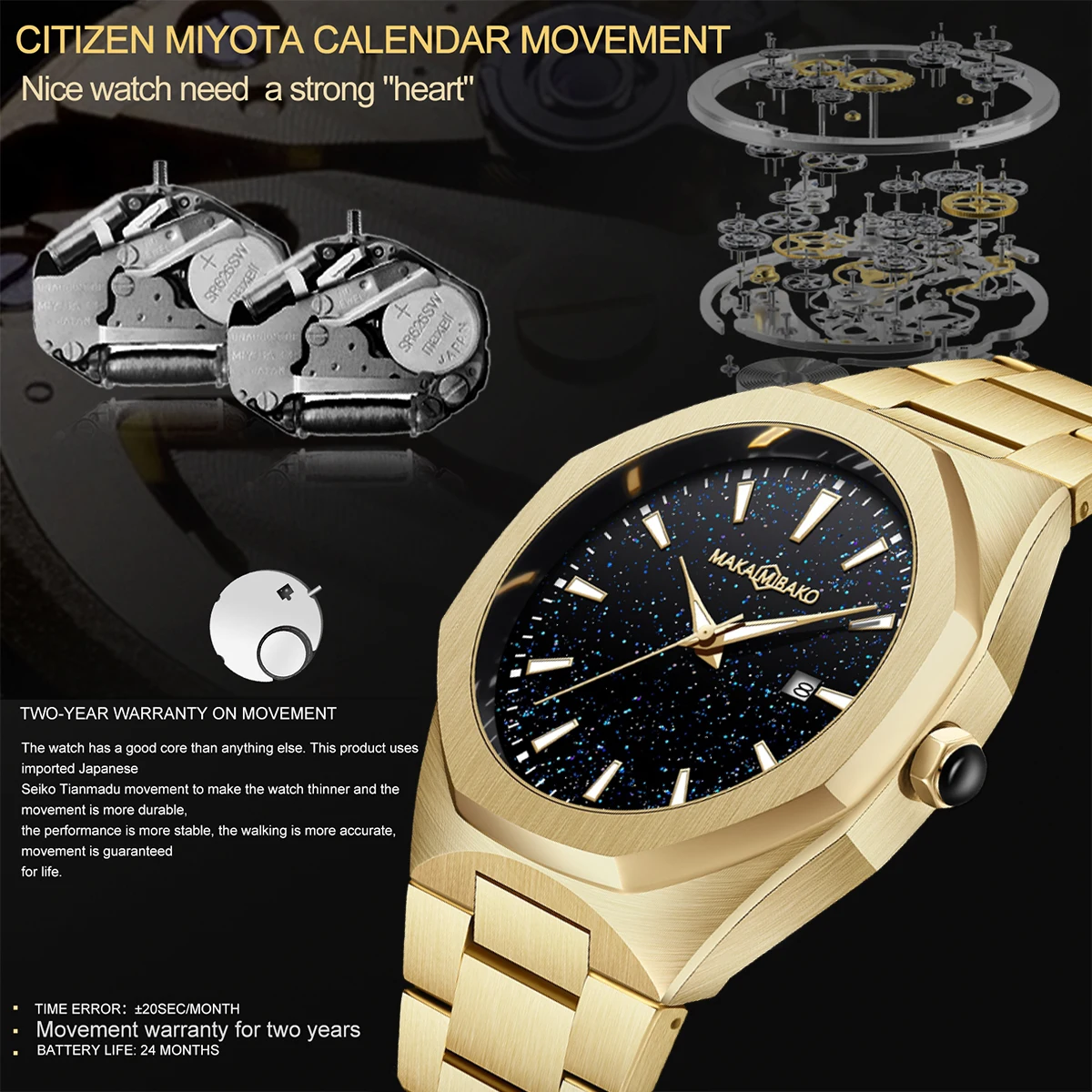 ساعة رجالية جديدة لعام 2025 حركة كوارتز يابانية أصلية من الفولاذ المقاوم للصدأ 3Bar مقاومة للماء على طراز الأعمال ساعات رجالية فاخرة من أفضل العلامات التجارية