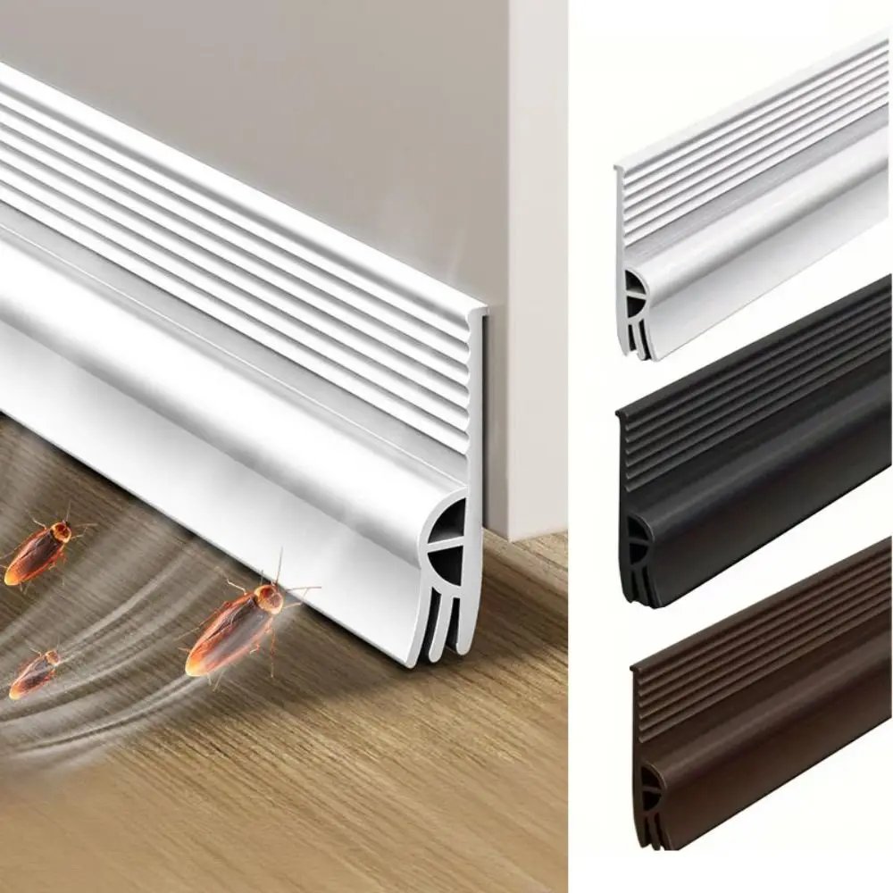 

28/50mm Height Door Bottom Weatherstripping Windproof Insectproof Window Seal Strip Triple-Thickening Dustproof