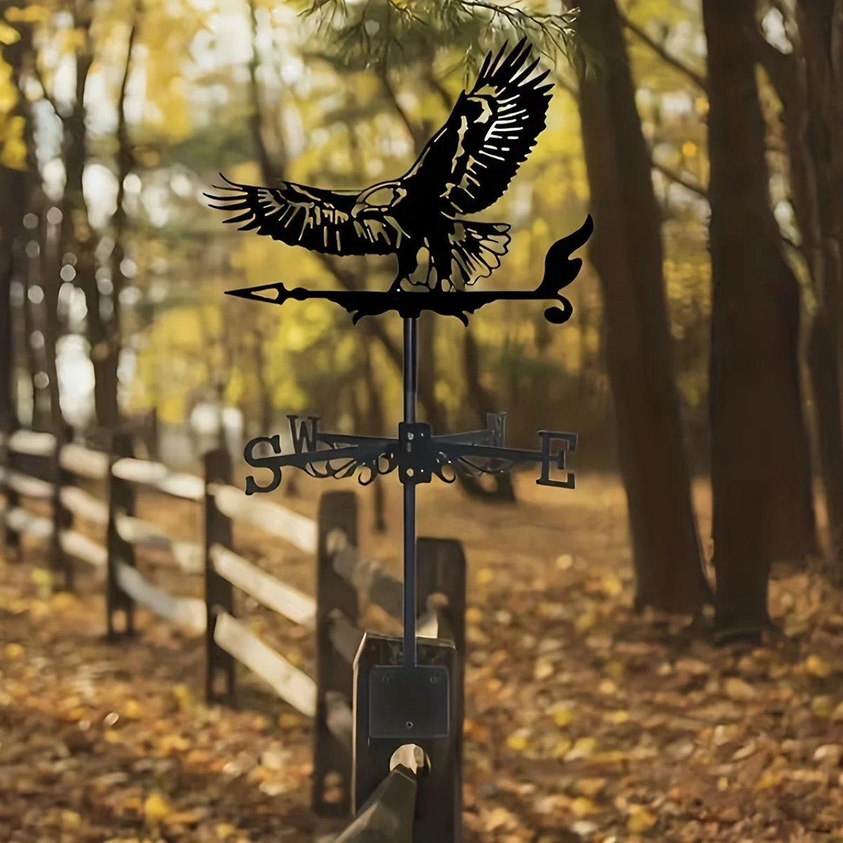 1Set Flying eagle wind vane, rust proof iron, ground insertion decoration, suitable for roofs, gardens, sheds, homes view 5