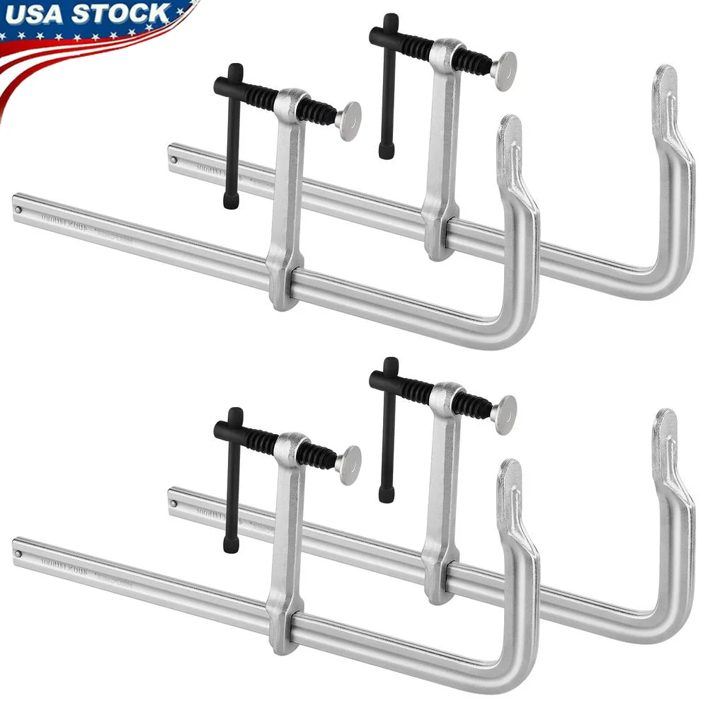 Heavy Duty Deep Throat F Clamp Set of 4 15-5/8