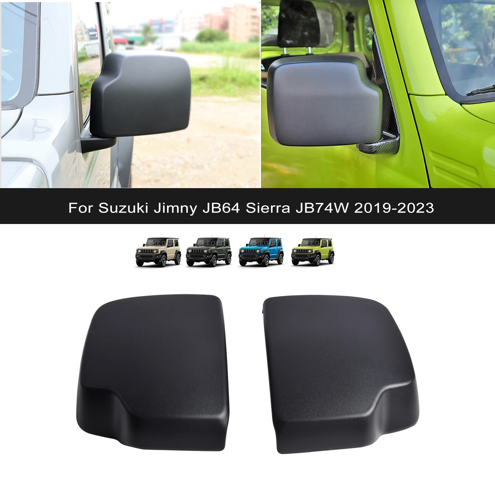 Car Rearview Mirror Decoration Cover For Suzuki Jimny JB64 Sierra JB74W 2019 2023 Rear View Mirror Cover Exterior Accessories