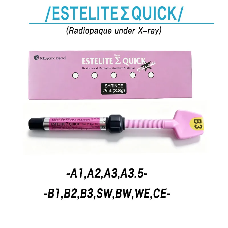 

Dental Composite Repair Materia Tokuyama Resin ESTELITE ∑ QUICK Resin Based Syringe 2mL (3.8g) Oral Cavity Filling Supplies