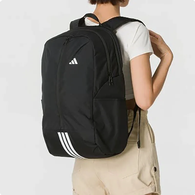 adidas-backpack-lf1687-28l-capacity-zipper-pockets-curved-shoulder-strap-sports-school-daily-backpack