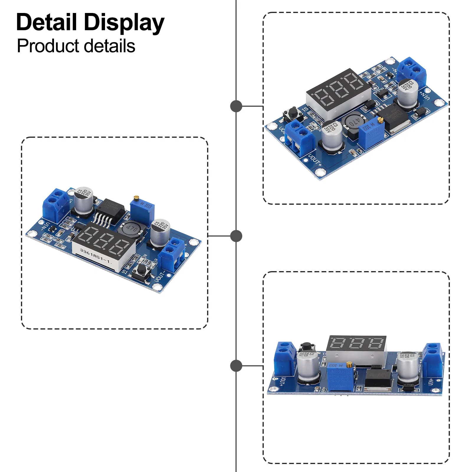 Overheat Protection Step Down Module Conversion Efficiency 88 Current Output 3A Input Voltage 4.0 40V Output Voltage 1.25V 37V