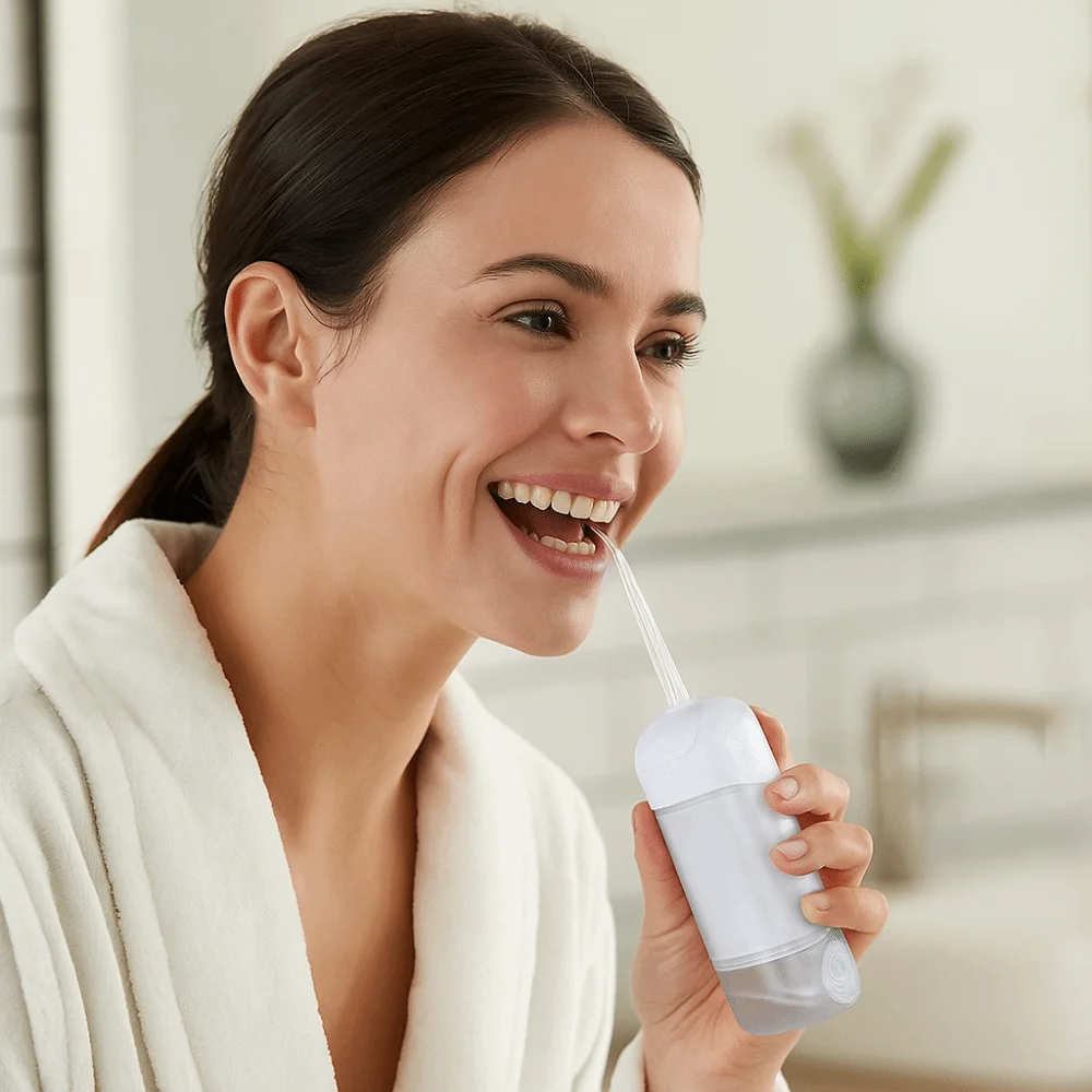 

USB перезаряжаемый ирригатор для полости рта, импульсная технология, складная структура, ирригатор для воды, умный электрический портативный дизайн