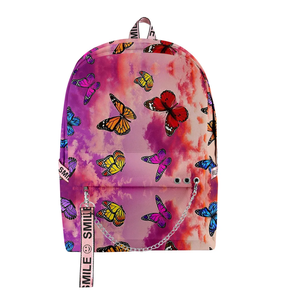 

Popular Youthful School Bags Unisex Funny butterfly Travel Bags 3D Print Oxford Waterproof Notebook Shoulder Backpacks