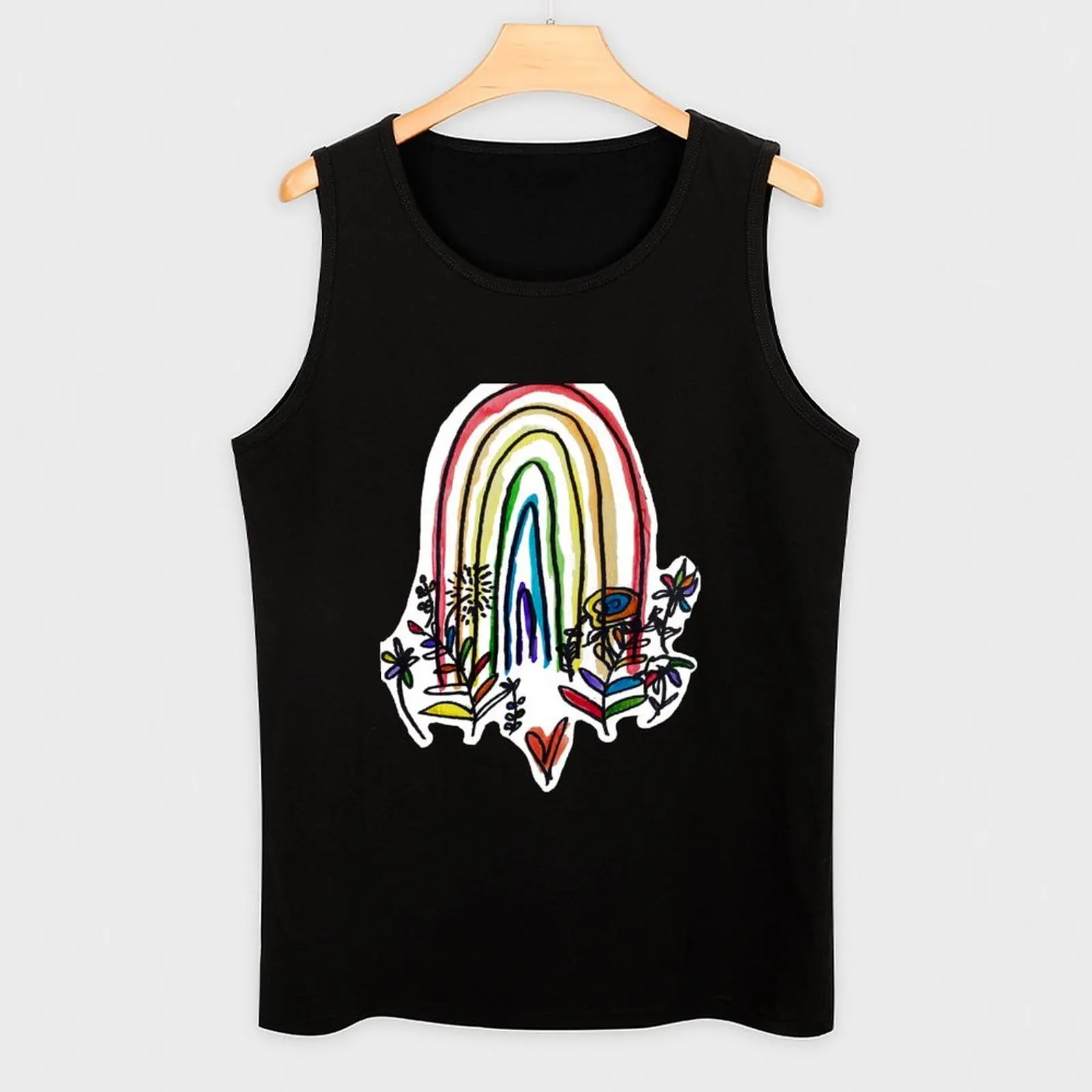 فخر المائية قوس قزح تانك الأعلى كمال الاجسام تي شيرت كمال الاجسام الرجال الملابس الصالة الرياضية التدريب الملحقات قمصان رياضية