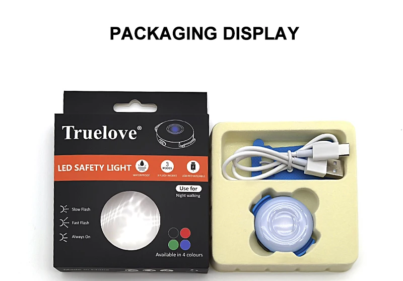 Truelove Led Light USB Rechargeable Flash Dog 3 Light Modes IP65 Waterproof Makes Your Beloved Dogs Be Seen At Night TLD19103