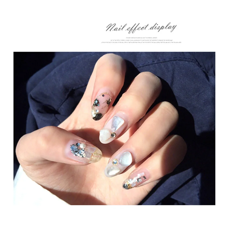 1 set di adesivi per nail art con conchiglia colorata, decalcomanie per manicure delicate per nail art creativi fai da te, adatti per le feste, le unghie, le paillettes