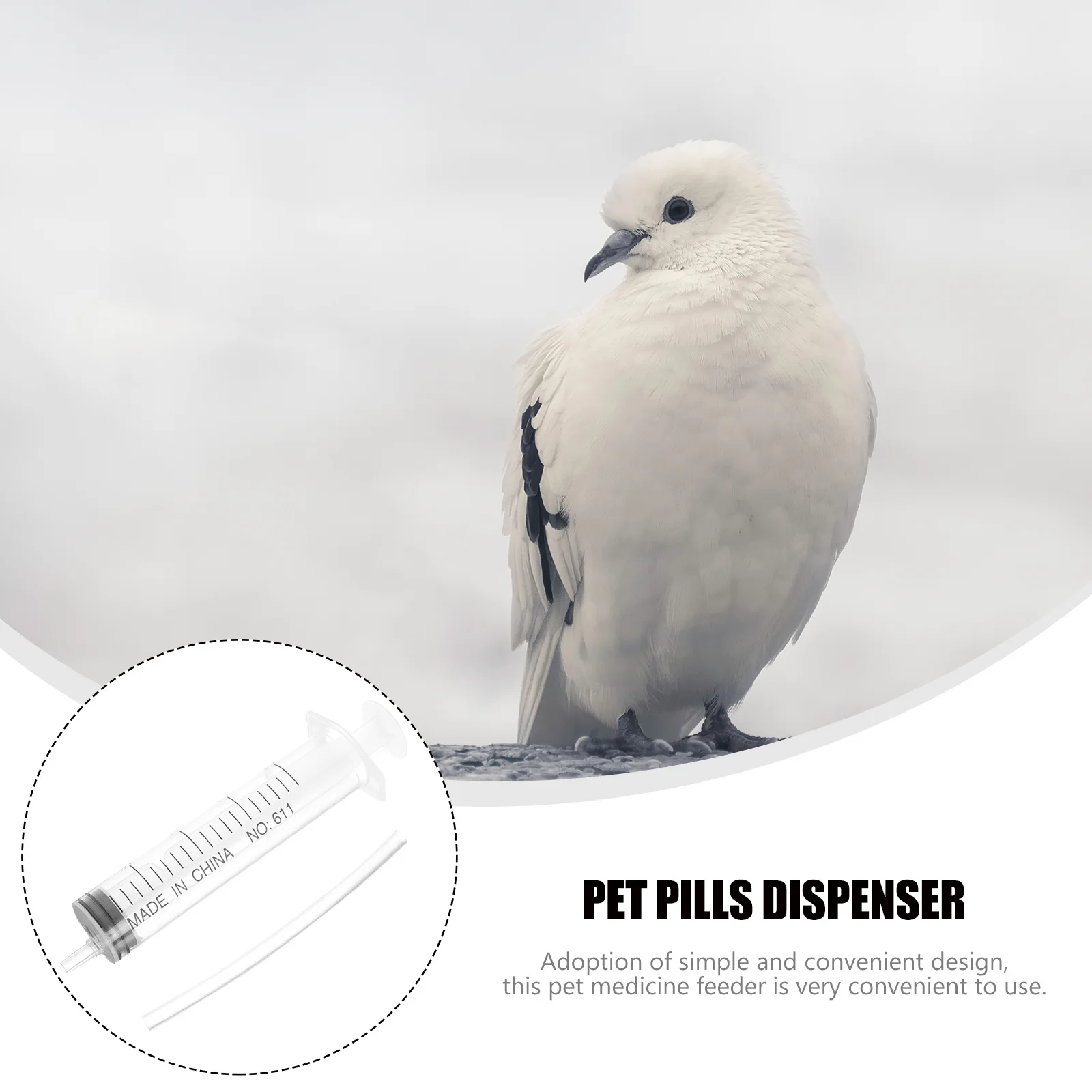 

4Pcs Pigeon Dispensers Hand Feeding Plastic Portable Pet Feeder Practical Bird Accessory