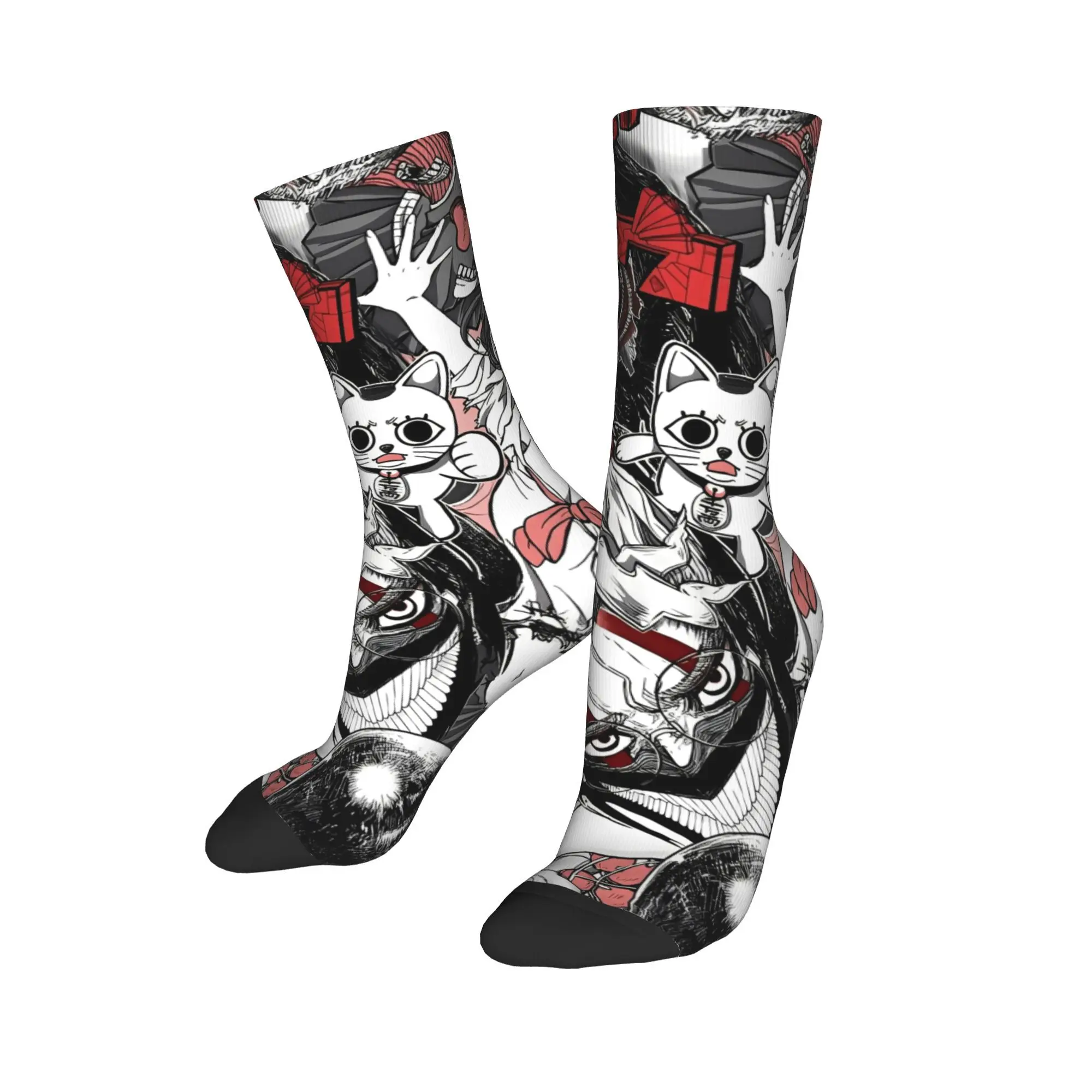 

Носки для пар, чулки с изображением кота, паладана, нескользящие качественные носки, осенние носки в стиле Харадзюку с рисунком для скейтборда