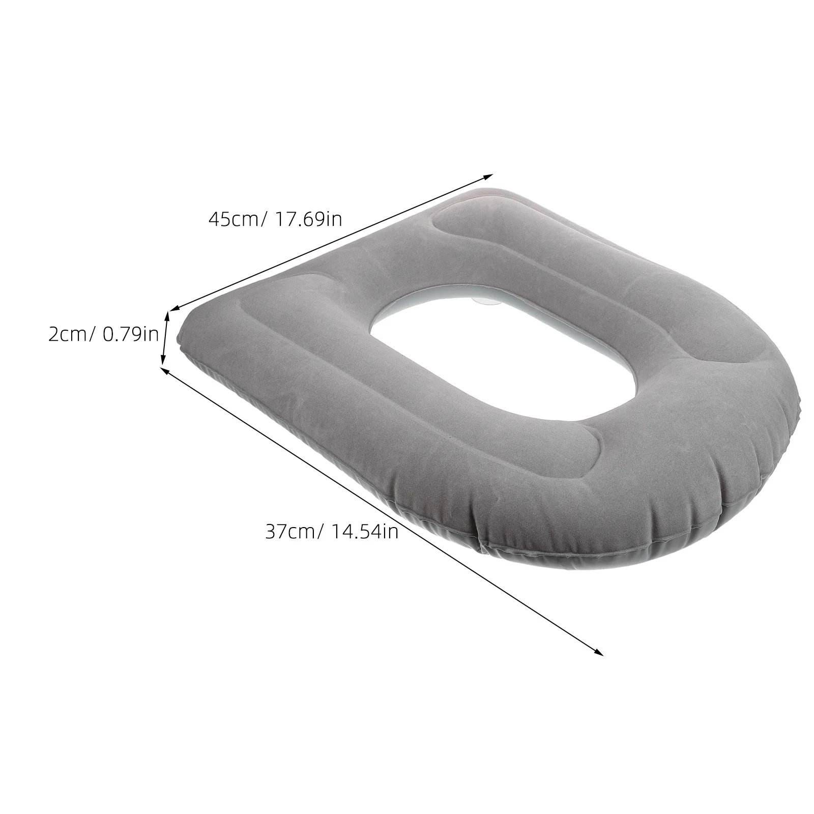 وسادة مقعد المرحاض القابلة للنفخ، وسادة طبية محمولة لكبار السن، مريض طريح الفراش، مناسبة عالميًا للاستحمام #2