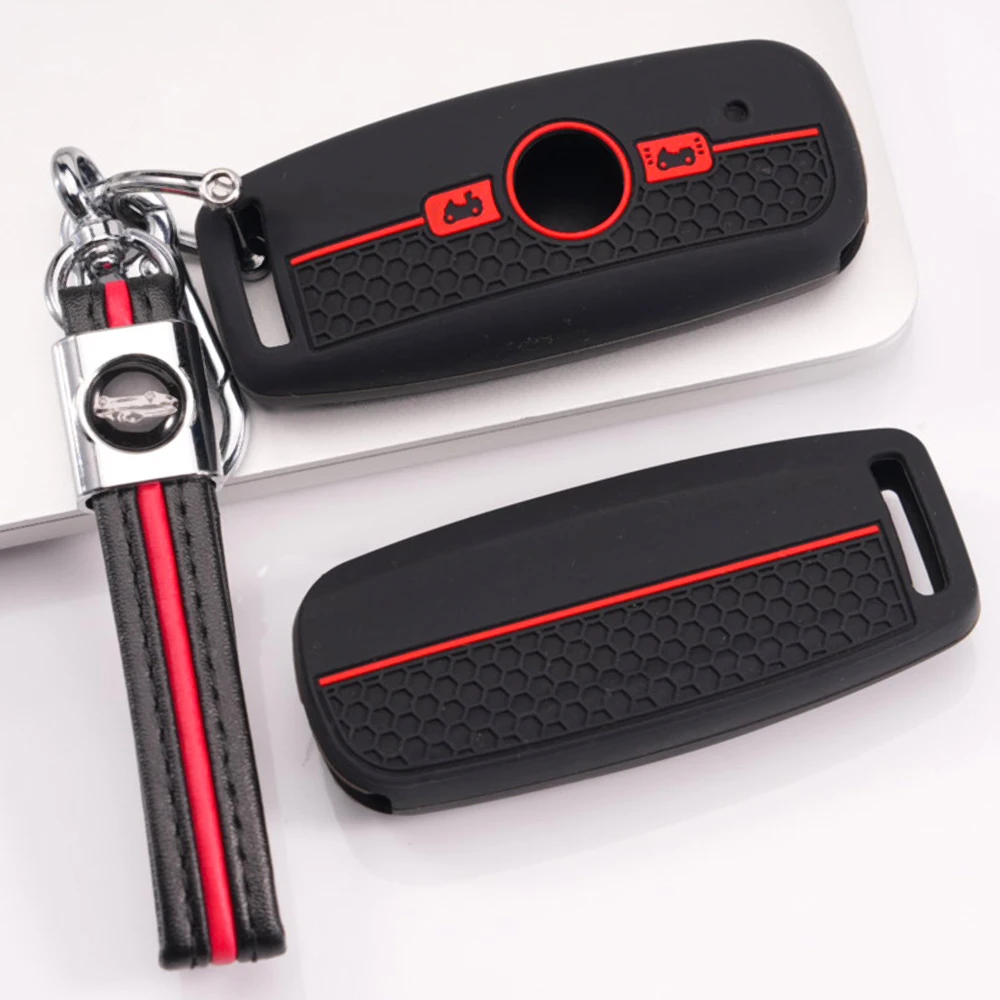 Silicone Key Cover With Keychain For Honda GL1800 Gold Wing Goldwing F6B Gold Wing Tour DCT Exact Fit High Quality Lightweight