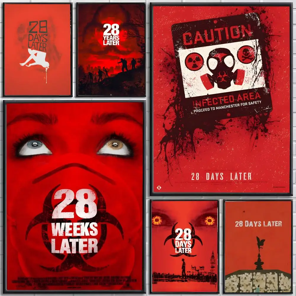 Movie 28 Days Later Poster Self-Adhesive HD Mural Wall Decals, Living Room Bedroom Home Decor Gift