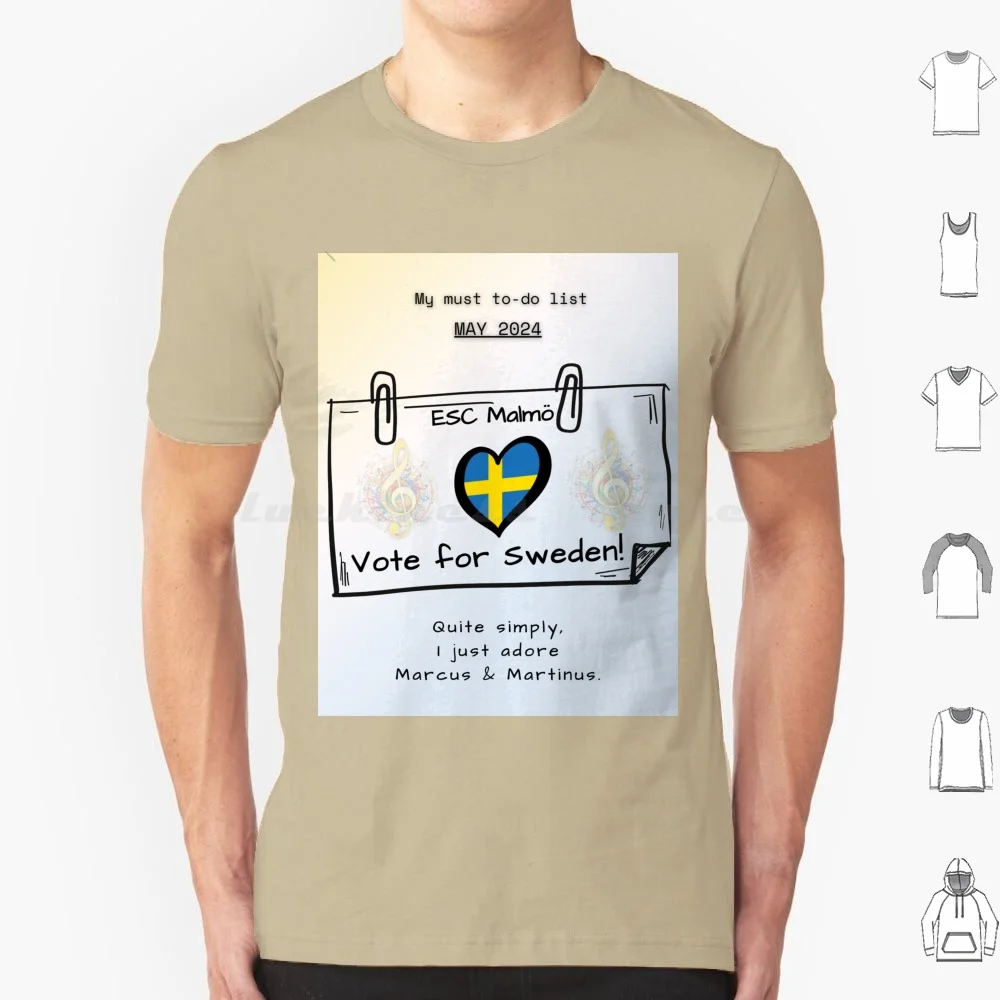 Song Contest 2024 , Vote For Sweden , Esc T Shirt Men Women Kids 6xl Sweden Marcus 2024 Malmo 2024 Song Contest Sweden 2024 Esc