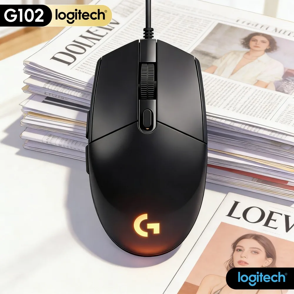 Logitech G102 Prodigy Gaming Mouse,Moderate Button Travel Distance,Balance Operation Speed And Comfortable Click Sense