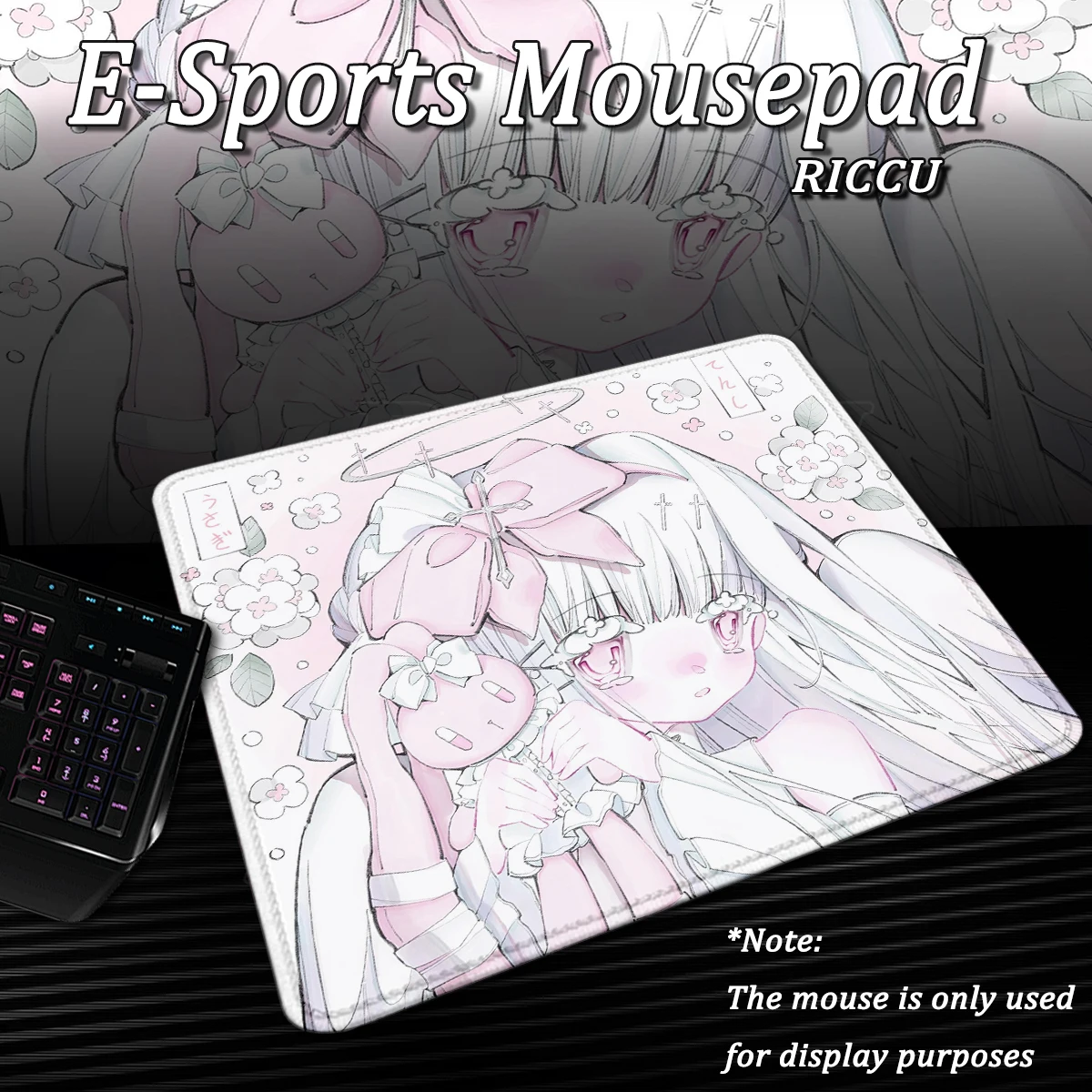 

Sleepy Angel Pink Mouse Pad Anime Pink Girl Gaming Keyboard Pads Desk Accessories HD Gaming Deskmat PC Lock Edge Rubber Mousepad