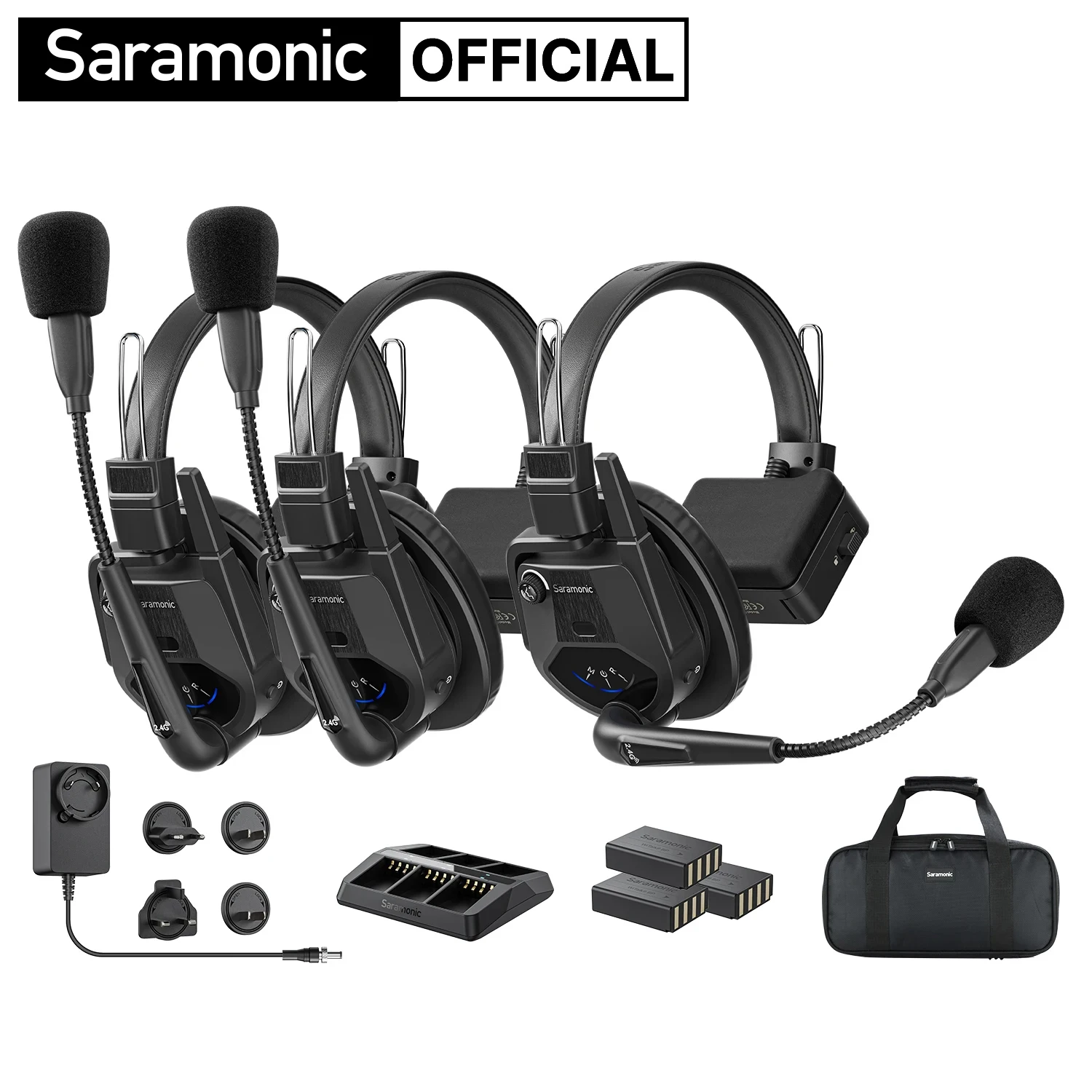 

Saramonic WiTalk9SE-3S Беспроводная гарнитура Полнодуплексная система внутренней связи для кинопроизводства Живые выступления Спортивные мероприятия
