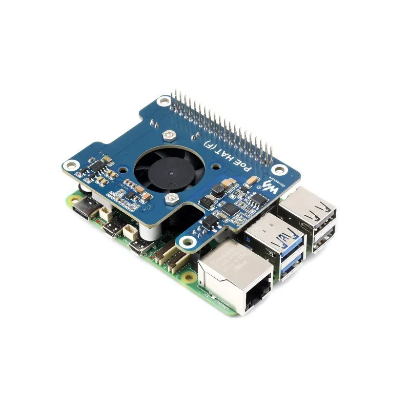 

For Raspberry Pi5 Power Over Ethernet Expansion Board Support 802.3af/at