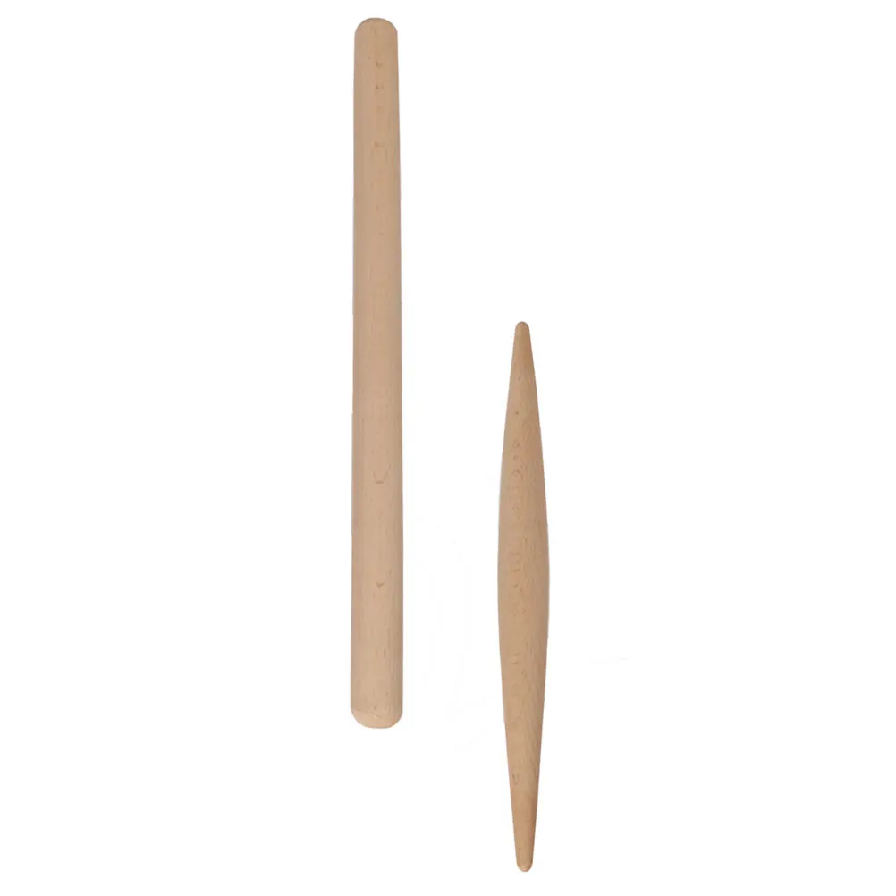 

2 Pcs Wooden Rolling Pin Smooth Baking Tools Pasta Attachment Pastry Stick Non sticky Corrosion resistant Kitchen