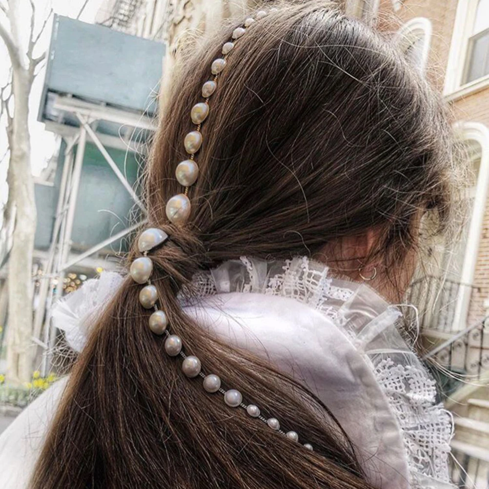 

Pearl Hair Elegant Accessories Women Long Pins Bun Decor Ponytail Clips Stylish Long Hairpin Hairpin Hairstyle Tools