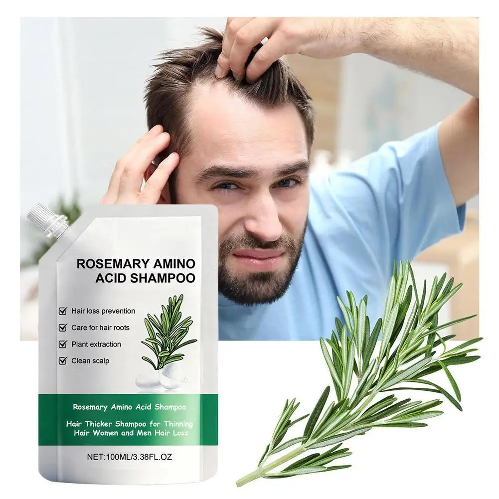 

100ml Hair Shampoo Rosemary Extract Volumizing Smooth Hair Deep Cleansing Dandruff Repair Damaged Dry Frizz Fluffy Hair Shampoo