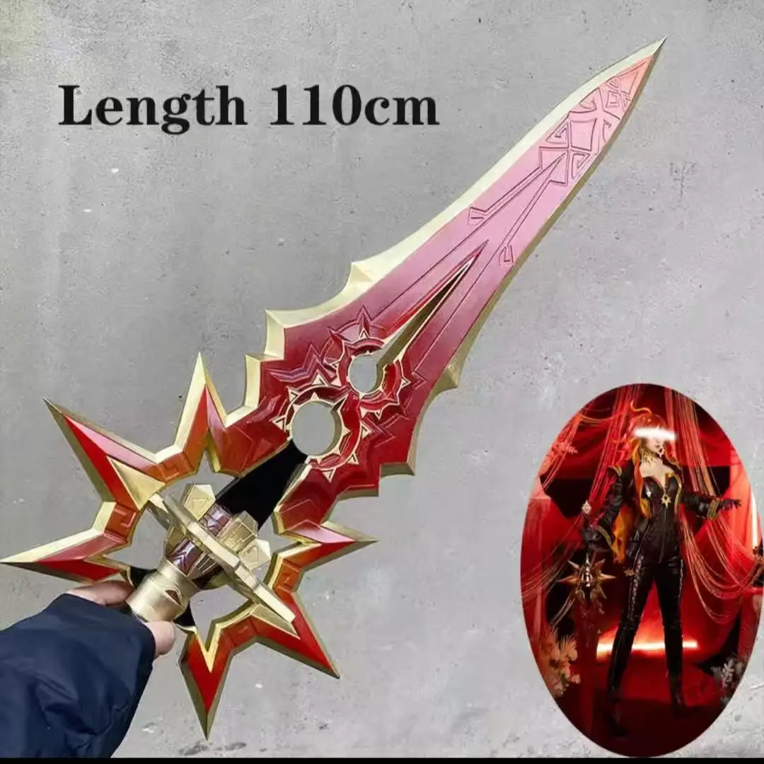 Mavuika Cos Big Sword Props Game Genshin Impact Cosplay Prop Model Length 11CM Halloween Christmas Party Costume Accessories