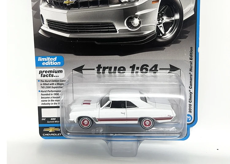 Auto World 1/64 AW 3-Camaro Hurst Edition Modern Muscle White Die-cast alloy car model toy collection Children gift