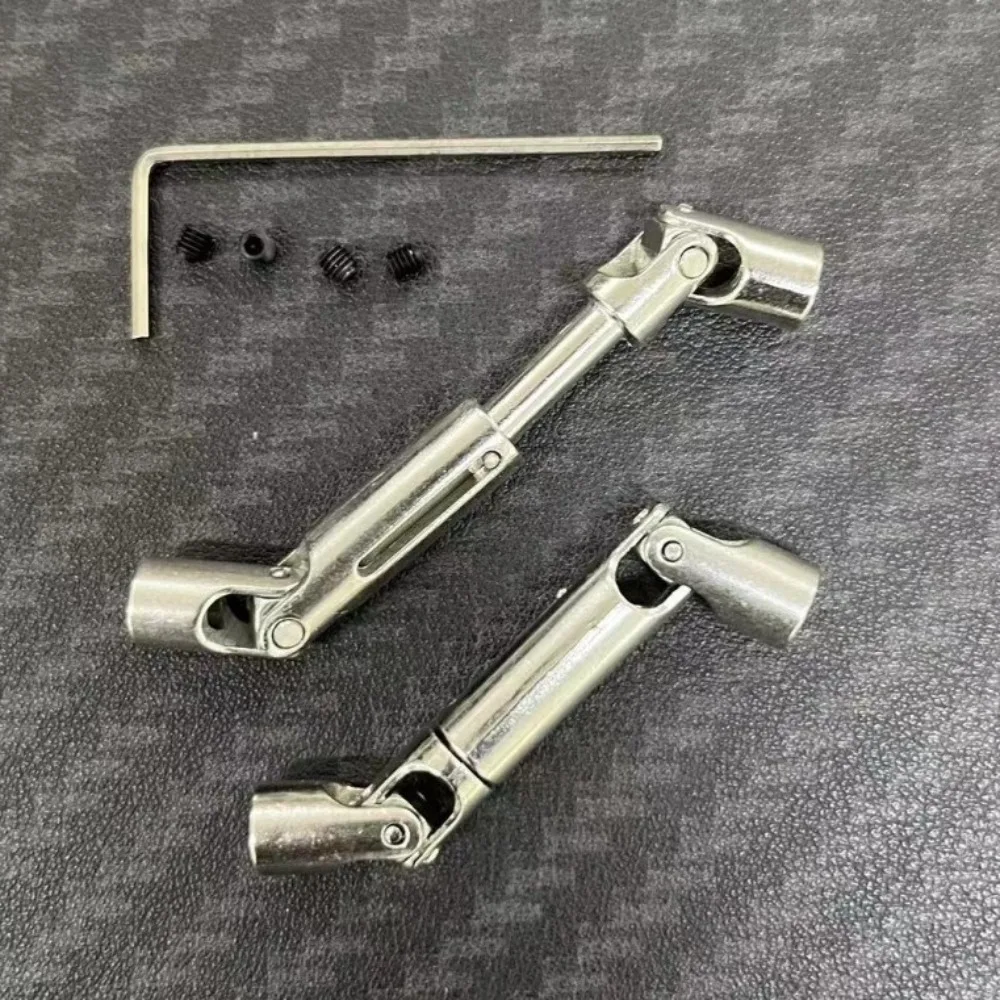 Newest MN98 MN99s Steel Driveshaft 1:12 55-69mm Extendable Metal Drive Shaft Silver RC Car Accessories 2nd Upgrade Parts