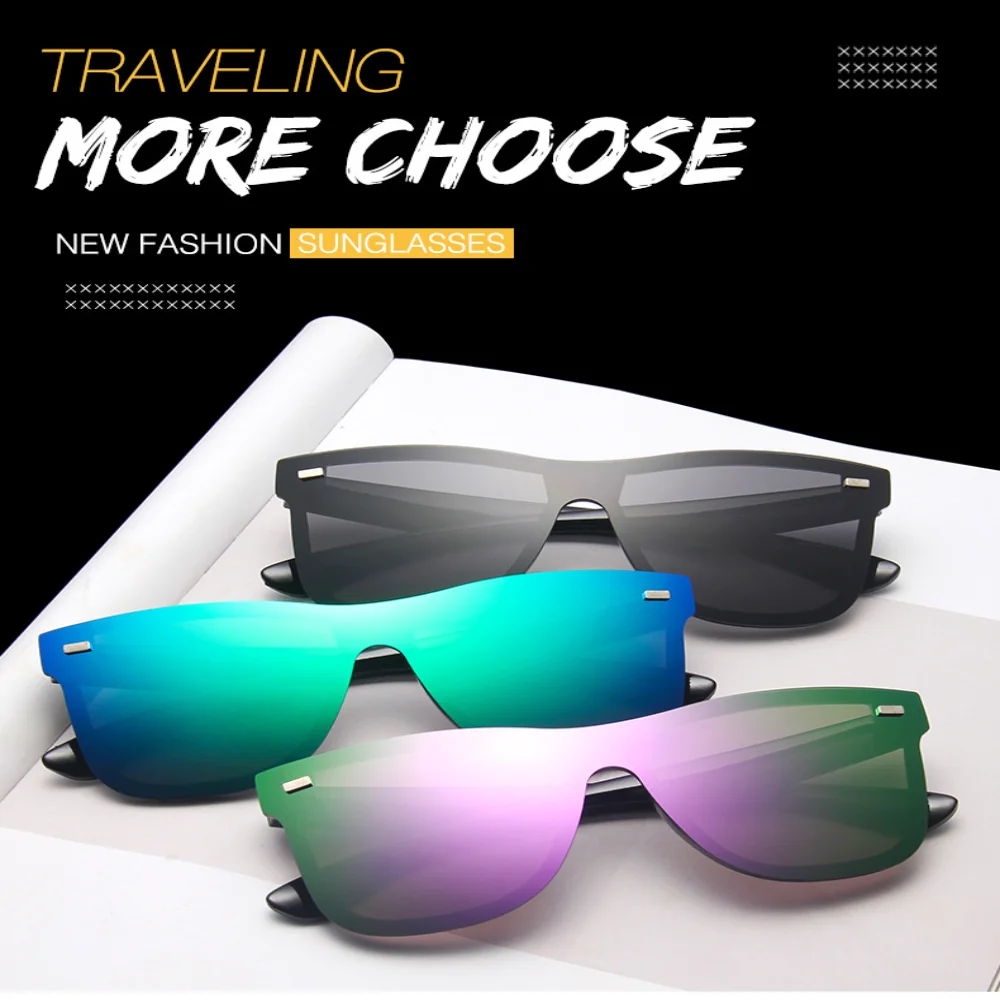 Mercury Fashion Sunglasses Stylish Frameless Colorful One-piece Sunglasses Personalized Sunglasses for Women Men