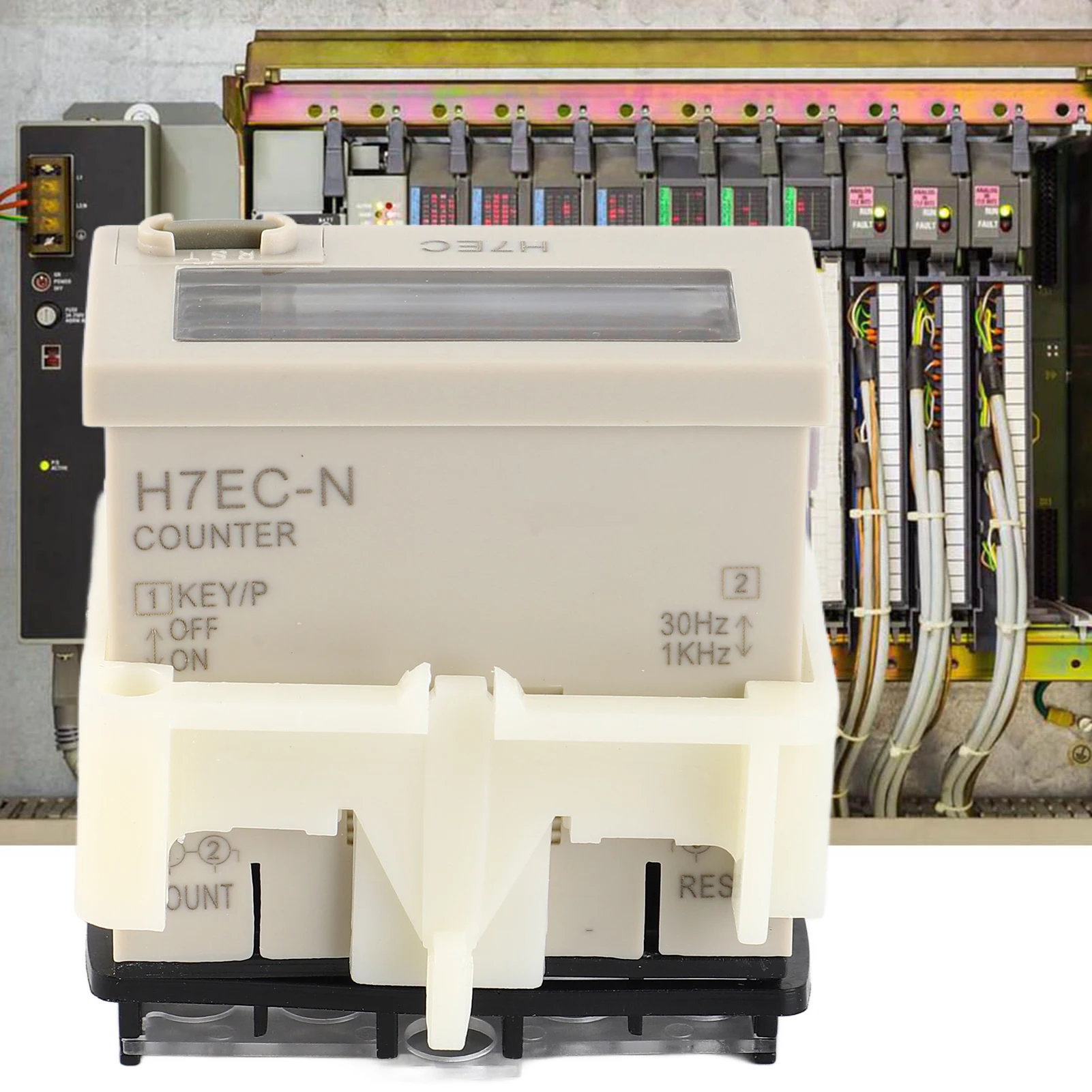 H7EC N ไม่มีแรงดันไฟฟ้าขาเข้าเครื่องนับไฟฟ้าแบบดิจิตอลพร้อมจอแสดงผล LCD 8 หลัก