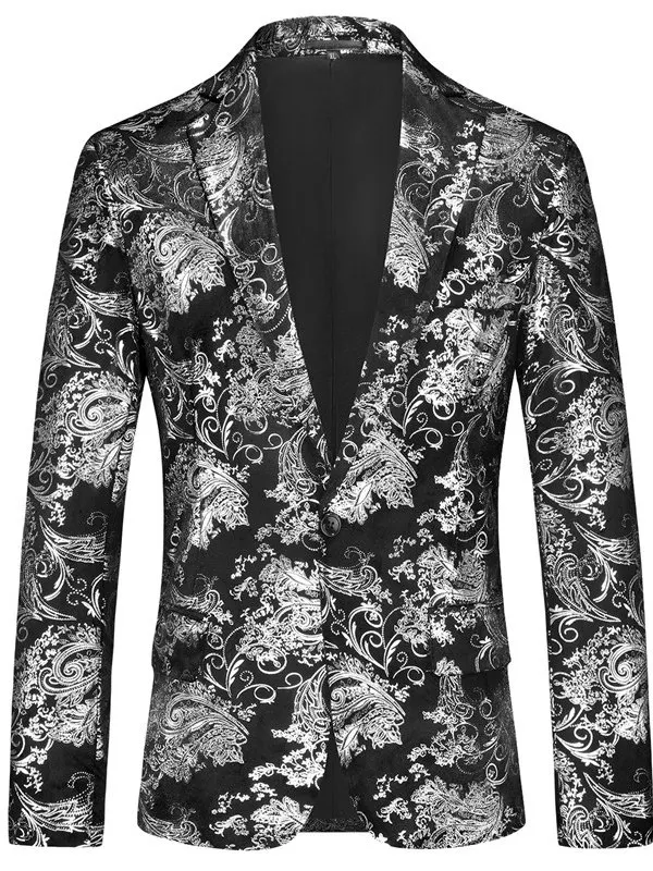 

Повседневный мужской шелковый костюм из полиэстера с серебряным узором Jaet Classic Faion Urban Sle, весенне-осенняя одежда Busin Casual