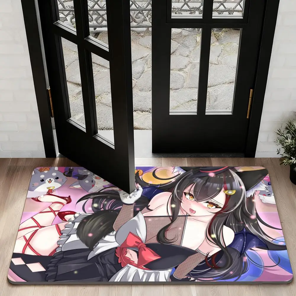 

O-Ookami MioS sexy Floor Mat Diatom Bath Mat Absorbent Quick Dry Non-Slip TPR Backing Soft Plush Draining Rugs