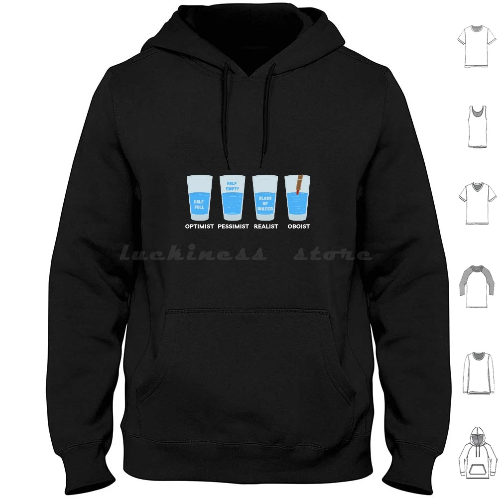 

Optimist Pessimist Realist Funny Oboist Music Hoodie cotton Long Sleeve Geschenkidee Coole Spr che Musikinstrumente