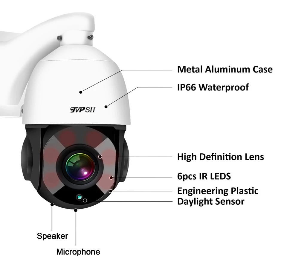 Imagem -02 - Max 128g Humanóide Auto Tracking 8mp 4k Imx415 H.265 Mais 50x Zoom 360 ° Rotação Áudio Infravermelho Externo Onvif Poe Ptz ip Cctv Novo