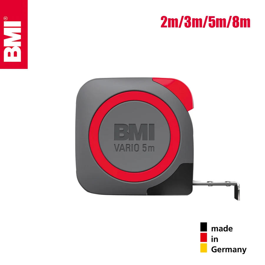 Germany BMI Precision Measuring Tape  EC Class Ⅱ 2M/3M/5M/8M Woodworking Anti-fall Measure Tool 411 Series