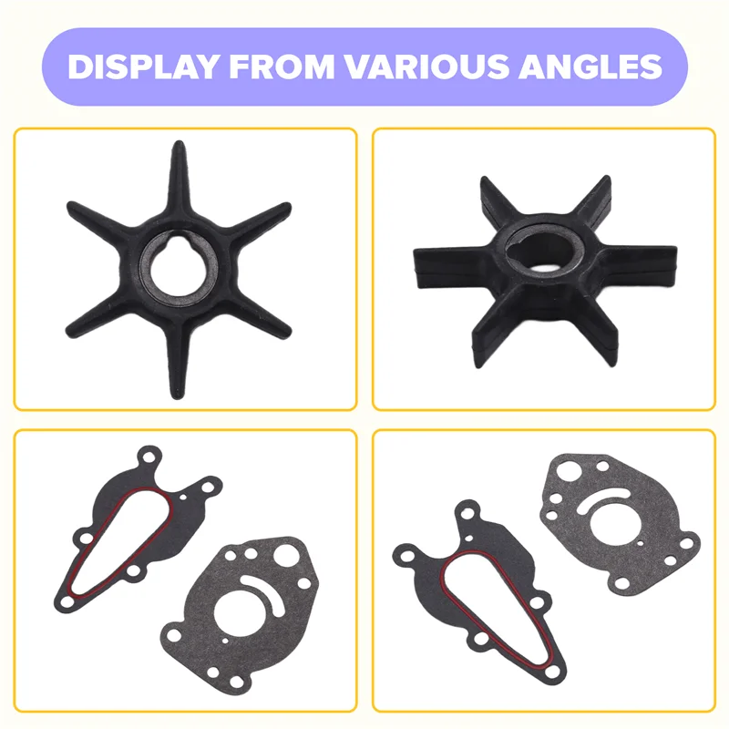 

Для подвесных моторов Mercury 8, 9,9 10, 15 л.с., сменный комплект крыльчатки водяного насоса 47-42038Q02 47-420381 47-420382
