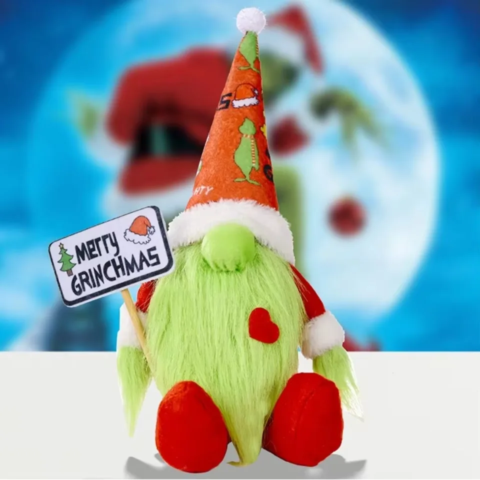 Green Haired Monster Sitting Posture Doll