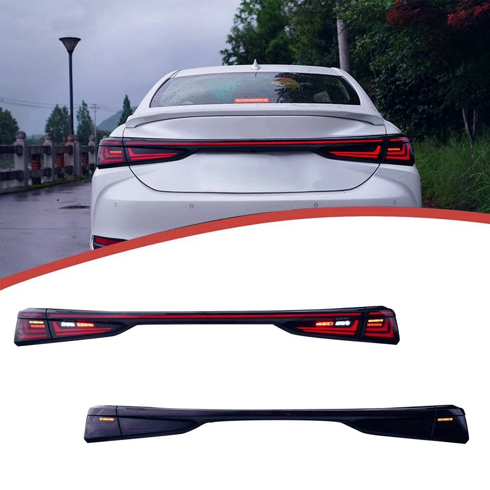 

DK Motion для Lexus ES ES200 250 350 300h 2018-2023 через задний фонарь, светодиодные задние фонари, автоаксессуары, спойлер, лампа