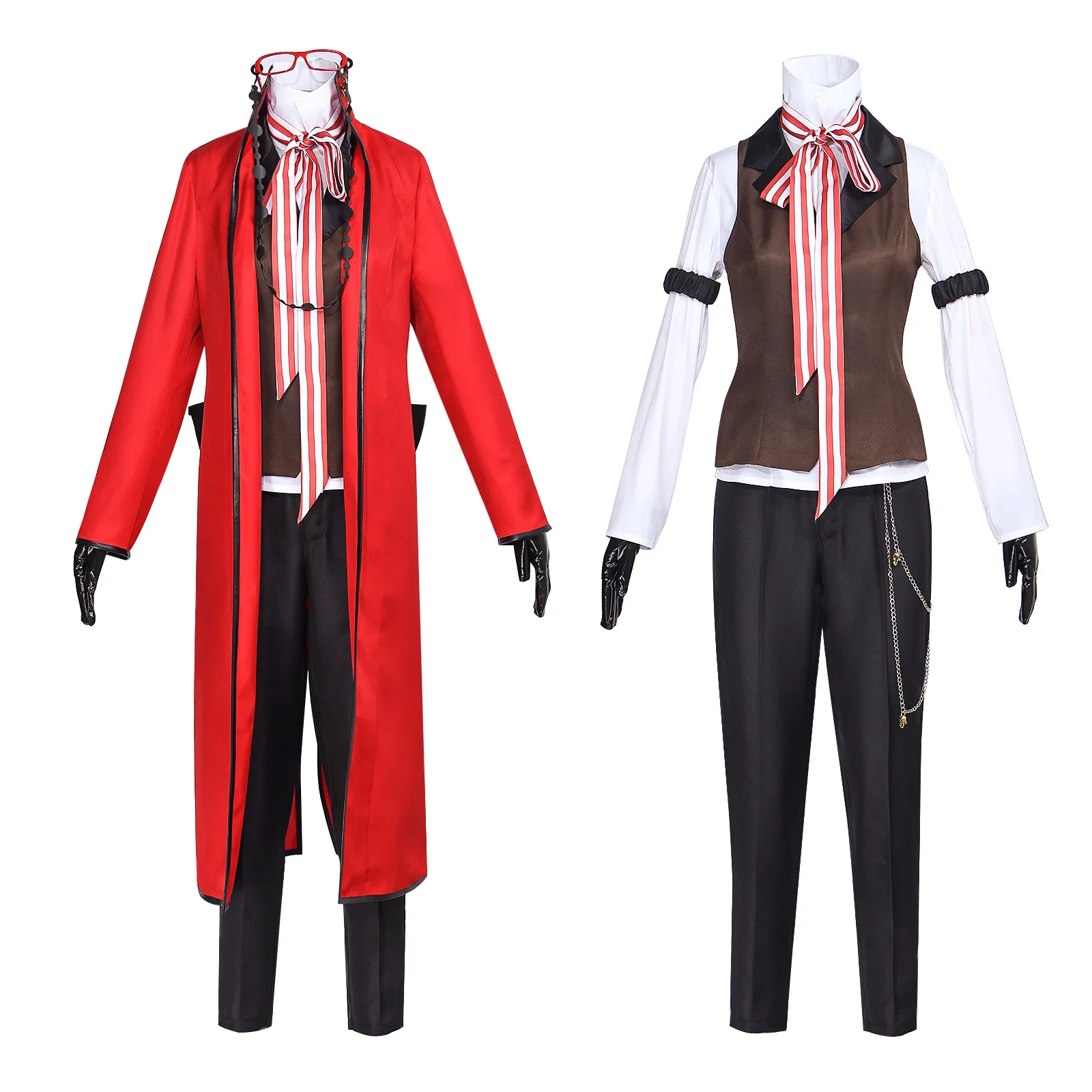 2024 Fashional Unisex Cosplay Quadratic  Anime Accurate Reduction Fit Ethereal Red Suits With Black Big BowKnot Lsy159