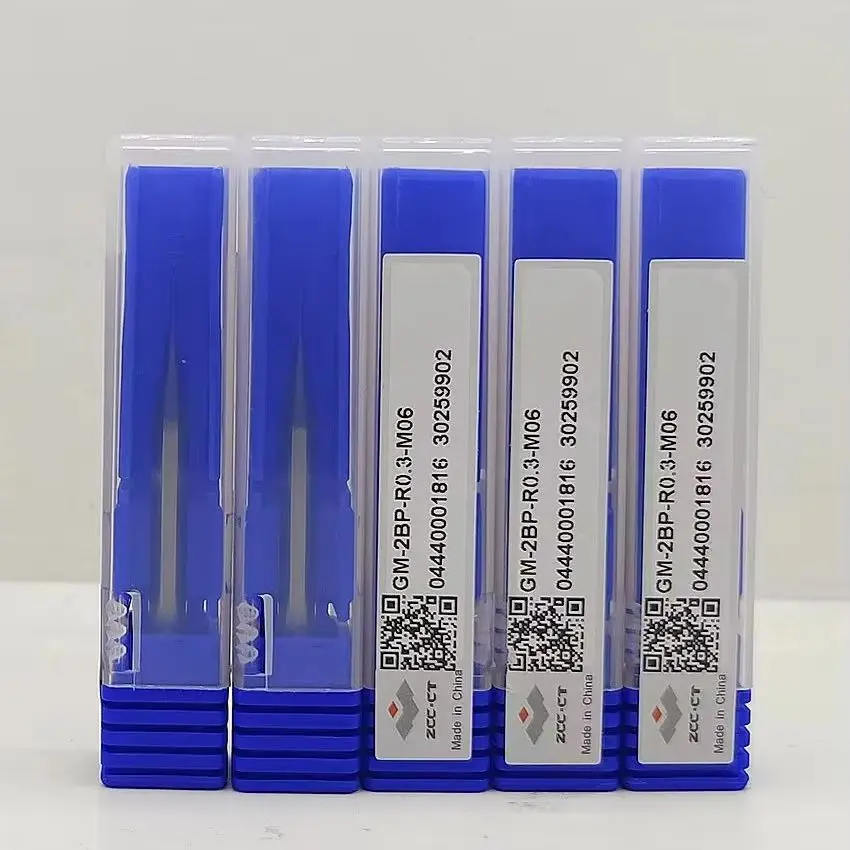 

GM-2BP-R0.3-M04/GM-2BP-R0.3-M06/GM-2BP-R0.3-M08 ZCC.CT Two edge straight shank ball end mills GM-2BP 2Flute Ball nose end mills