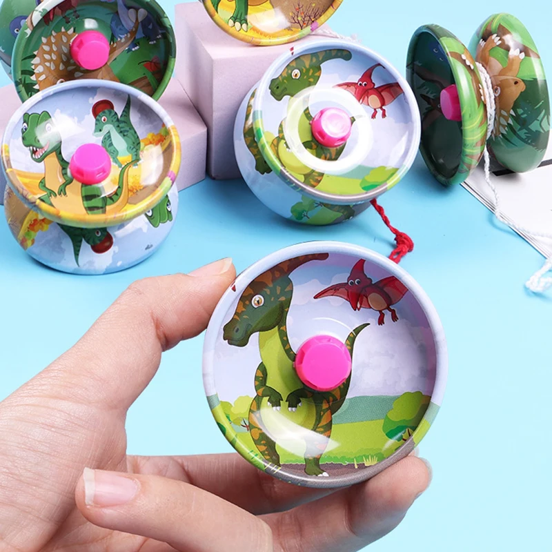 1Pcs HOT Funny Kids Toy alloy Cartoon Dinosaur Yo-Yo Boy Toy Kids Birthday Christmas Party Favors Carnival Reward Kids Gifts