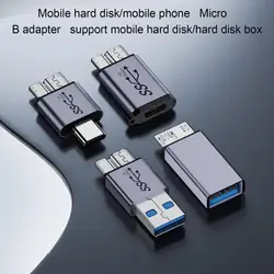 휴대용 USB 외장 하드 드라이브 어댑터, USB C-마이크로 B 어댑터, 빠른 타입 C-마이크로 B 케이블 어댑터