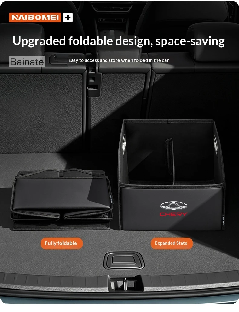 Auto-Kofferraum-Aufbewahrungsbox, Für CHERY TIGGO 2 5 4 TIGGO7 PRO TIGGO8 Plus ARRIZO 6 8 2025, Leder Faltbarer Organizer Auto-Zubehör – Detail 8
